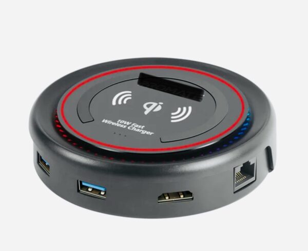 Promate USB-C Hub with Qi Wireless Charger